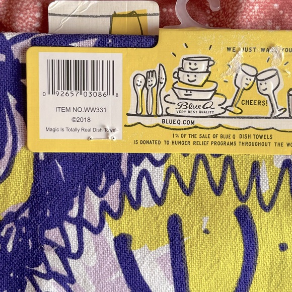 Blue Q “Magic is Real” Dish Towel, NWT. Retails for $13. - Picture 3 of 3